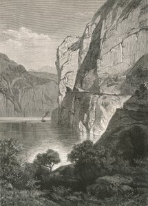 The New Axen Road-Bay of Uri, Lucerne-søen af Swiss School