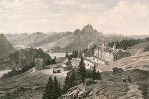 Rigi-Kaltbad, der ser mod Pilatus-bjerget af Swiss School