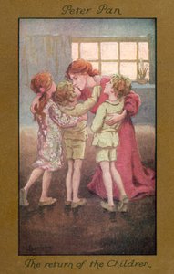 Peter Pan: The return of the children (farvelitografi) af Sybil Barham