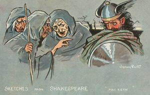 Macbeth (farvelitografi) af Sydney Carter