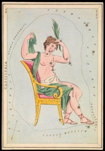 Cassiopeia, ca. 1825 (kort, papir, væv) af Sydney Hall