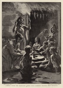 Armenien efter massakrerne, Yoruk-piger, der sliber Bulgoor nær Devrishia af Sydney Prior Hall