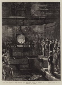 HKH Prinsen af Wales støber rytterstatuen af sig selv af J E Boehm, ARA, der skal opføres i Bombay af Sydney Prior Hall