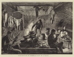 Elgjagt i Canada, en nat i en shanty af Sydney Prior Hall