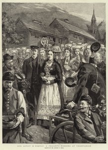 Vor Kunstner i Norge, et Bondebryllup paa Vossevangen af Sydney Prior Hall