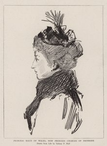 Prinsesse Maud af Wales, nu Prinsesse Charles af Danmark af Sydney Prior Hall
