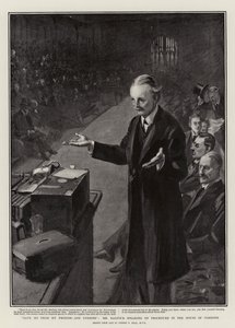 Red mig fra min ven og fjender, hr. Balfour taler om procedure i Underhuset af Sydney Prior Hall