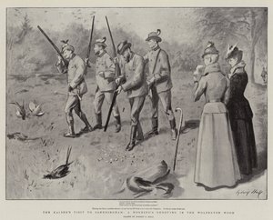 Kaisers besøg i Sandringham, en morgenskydning i Wolferton Wood