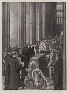 Den afdøde ærkebiskop Benson, begravelsestjenesten i Canterbury Cathedral af Sydney Prior Hall