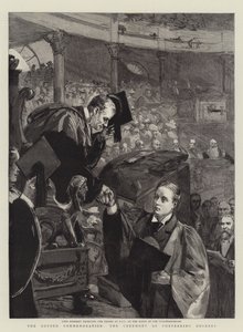 Oxford Commemoration, ceremonien for tildeling af grader af Sydney Prior Hall