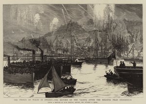 Prinsen af Wales i Sverige, Yachternes Retur efter Regattaen ved Stockholm af Sydney Prior Hall