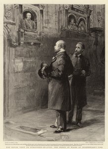 Det kongelige besøg i Stratford-on-Avon, Prinsen af Wales ved Shakespeares grav