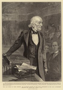Den sidste tale som premierminister, hr. Gladstone, der talte om Lords