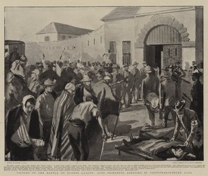 Ofre for slaget ved Alands, Boer Parisoneras ankommer til Pietermaritzburg fængsel af Sydney Prior Hall