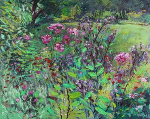My Favourite Summer Garden, 2021 (olie på lærred) af Sylvia Paul
