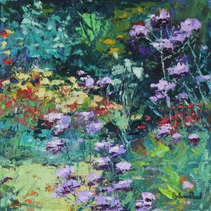 Summer Delight, 2021 (olie på lærred) af Sylvia Paul