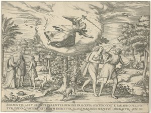 Udvisning fra paradis af Symon Novelanus (attributed to)