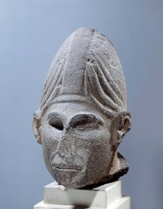 Østlig antikvitet: leder af den syriske gud. cirka 2500 f.Kr. fra Djabboul, Syrien. Paris, Louvre-museet