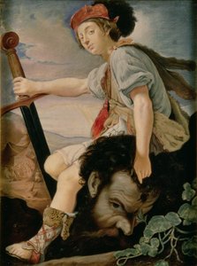David med Goliats hoved af T. Flatman
