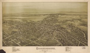 Perspektivkort ikke tegnet i målestok. Fugleperspektiv. LC Panoramic maps (2. udgave), 749 Også tilgængelig via Library of Congress-webstedet som et rasterbillede. Indekseret for interessepunkter. AACR2 af T. M. Fowler