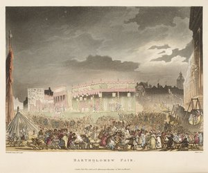 Bartholomew Fair af T. & Pugin A.C. (1762 1832) (after) Rowlandson