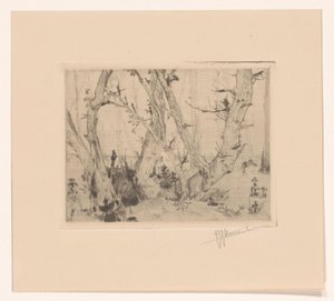 skov udsigt af T. Sterrenburg (signed by artist)