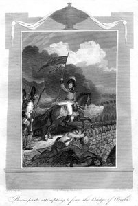 Napoleon Bonaparte forsøgte at tvinge Arcolas bro, 1816.