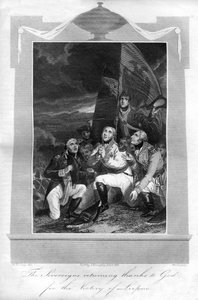 Herskere vender tilbage takket være Gud for Leipzigs sejr, 1816.