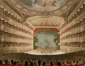 Kings Theatre Opera House, indgraveret af J. Bluck, pub. af Ackermanns 