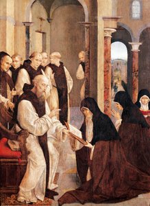 Sankt Jerome, Sankt Paula og Sankt Eustochia, af Frey Carlos (aktiv 1517-1535) af Taborda Vlame Frey Carlos