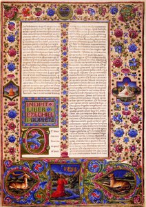 Incipit fra Ezekiels Bog, fra bind II af Bible of Borso d