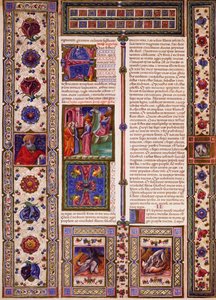 Incipit fra Nahums Bog, fra bind II af Bible of Borso d