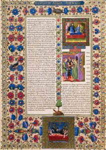 Incipit fra Ruths Bog, fra bind II af Bible of Borso d