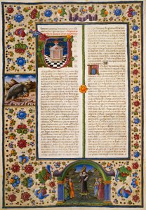 Incipit fra First Book of Maccabees, fra bind I af Bible of Borso d