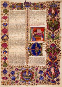Incipit fra første Kongebog, fra bind I af Bible of Borso d