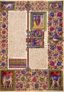 Incipit fra første Samuelsbog, fra bind I af Bible of Borso d