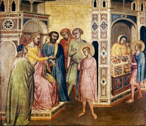 St. Eligius før kong Clothar, ca. 1365 (tempera på træ) af Taddeo Gaddi