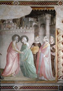 Mødet mellem Anne og Joachim ved Doree-døren (detalje) - fresco, ca. 1327