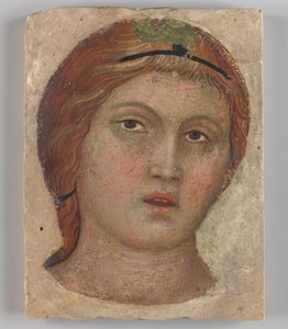 Hovedet af en engel i fuld ansigt, ca. 1397. af Taddeo di Bartolo