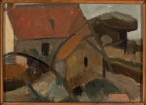 Huset med det røde tag af Tadeusz Makowski