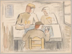 Kortspillere af Tadeusz Makowski