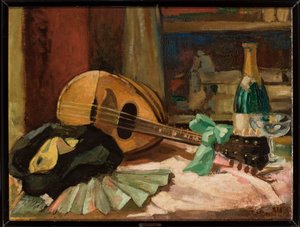 Stilleben med mandolin af Tadeusz Makowski