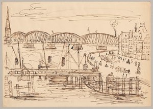 Udsigt over Rotterdam af Tadeusz Makowski