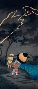 Tordenvejr nær Tateishi af Takahashi Hiroaki