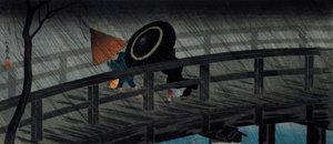 Regn på Izumi-broen af Takahashi Hiroaki