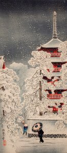 Sne ved Asakusa, Yedo, Musashi-provinsen