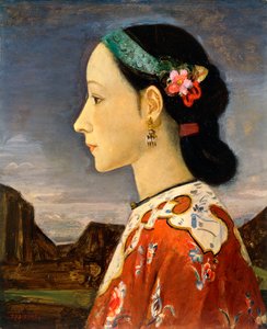 Profil af en kvinde af Takeji Fujishima