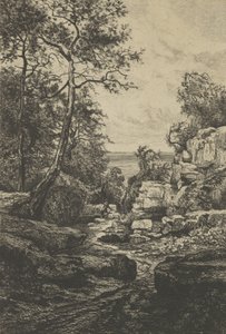 Tambourin-sti, øen Noirmoutier, 1800-tallet. af Tancrède Abraham