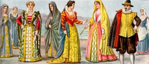 Italiensk kjole fra det 17. århundrede af Tancredi Scarpelli