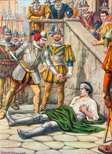 Francesco Ferrucis død efter slaget ved Gavinana, 3. august 1530 af Tancredi Scarpelli